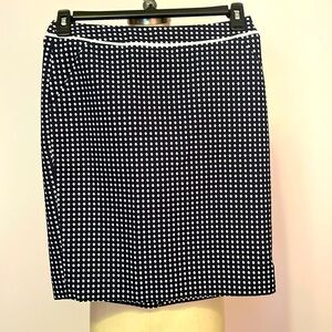 Women’s Skirt Navy & White Polkadots The Limited Sz 4